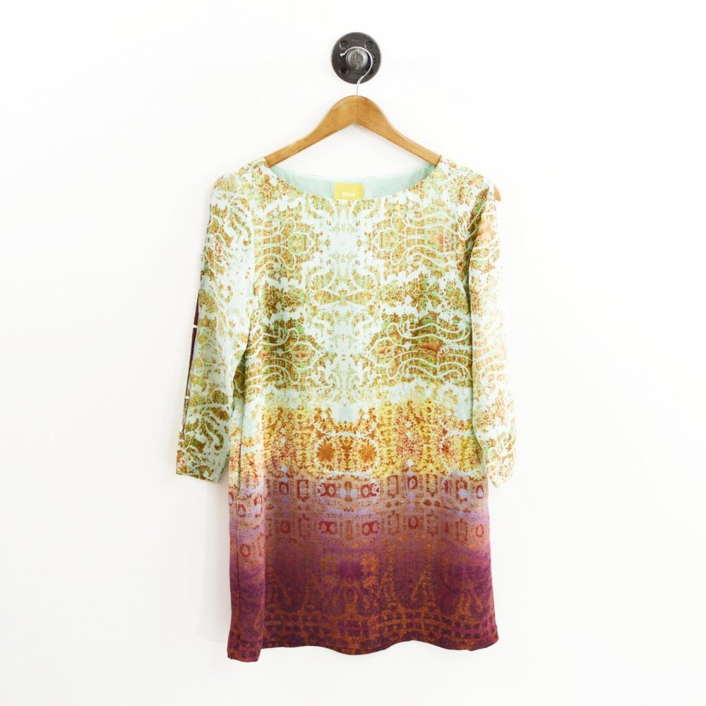 Maeve Silk Print Shift Dress #101-66